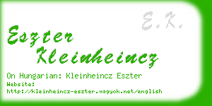 eszter kleinheincz business card